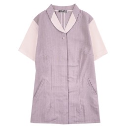 A large number of customized gray strip cleaning clothes customized hem slit lapel cleaning clothes hotel customer service cleaning service center SKHH028 A large number of customized gray strip cleaning clothes customized hem slit lapel cleaning clothes hotel customer service cleaning service center SKHH028